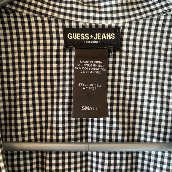 Authentic Guess Jeans Mini Lightweight Gingham Blazer🖤🤍 - Picture 6 of 9